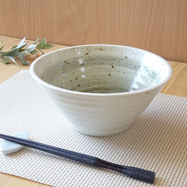 うどん そば どんぶり 鉢 里粉引緑麺鉢