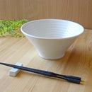 本白反型19.3cmラーメンどんぶりラーメン器おしゃれオシャレ食洗機対応キッチン用品食器業務用中華うどん麺類丼スリム