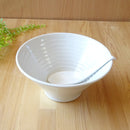 本白反型19.3cmラーメンどんぶりラーメン器おしゃれオシャレ食洗機対応キッチン用品食器業務用中華うどん麺類丼スリム