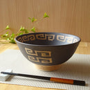 いぶし黒黄雷門6.3寸種丼うどんラーメン器おしゃれオシャレ食洗機対応食器業務用中華どんぶり和風丼鉢丼物