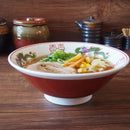 ラーメンどんぶり赤三ツ龍20.5cm屋台の高台ラーメンどんぶり【アウトレット込み】【業務用】どんぶり丼ドンブリ丼ぶり麺鉢ラーメン鉢らーめん拉麺中華そばオシャレおしゃれ昔ながら懐かしいラーメン丼