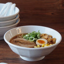 【20%OFF】【送料無料】ラーメンどんぶり白20.5cmけずりラーメンどんぶりレンゲセット（４人用）【アウトレット込み】4人家族用丼ドンブリ丼ぶり麺鉢ラーメン鉢中華そばオシャレおしゃれ食器セットお買い得アウトレット業務用れんげ磁器安いセット