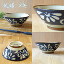 やちむん風琉球唐草6.5寸そば丼るり/ヌキラーメン鉢器おしゃれオシャレ食洗機対応食器業務用蕎麦うどん麺類丼どんぶり沖縄やちむん琉球インスタ映えおうち時間