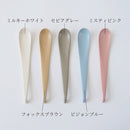 セラミックスリムスイーツスプーンアースカラーセピアグレー/フォックスブラウン/ミスティピンク/ピジョンブルー/ミルキーホワイトスイーツスプーングレーブラウン茶ピンクブルー青水色ホワイト白ベージュナチュラルおしゃれかわいい日本製