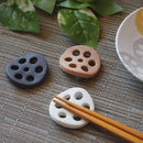 れんこんはしおき白/黒/茶箸置きごはんおしゃれオシャレかわいい可愛いペア食洗機対応キッチン用品