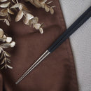 箸おしゃれ玄美角23cm銀シルバー持ちやすい18&minus;8ステンレス樹脂レストランオシャレ食洗機対応食器カトラリーかっこいいおうち時間