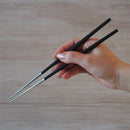 箸おしゃれ玄美角23cm銀シルバー持ちやすい18&minus;8ステンレス樹脂レストランオシャレ食洗機対応食器カトラリーかっこいいおうち時間