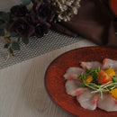 お皿茜縅19cmプレート赤赤い皿朱色茶色洋食器中皿皿洋食レストランおしゃれオシャレ食洗機対応食器業務用イタリアンフレンチディナー皿おうち時間お皿