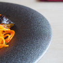 銀鱗24cmミート皿モワール丸皿シルバーパスタ皿高級感イタリアンフレンチかっこいいエレガントフォルム輝くラメキラキラかっこいい食べやすい