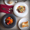 銀鱗24cmミート皿モワール丸皿シルバーパスタ皿高級感イタリアンフレンチかっこいいエレガントフォルム輝くラメキラキラかっこいい食べやすい