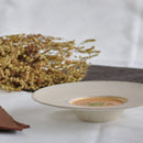 パスタ皿スープ皿絹衣24cmフラットスープ＆パスタリム型スープ平型スープベージュ高級感イタリアンフレンチナチュラル高級パスタ皿広いリム