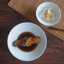 和食器深皿21cmさざなみ白/青白/ブルーグレー食器煮魚そうめん涼しげ爽やかおしゃれオシャレかわいい美濃焼
