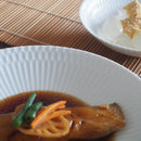 和食器深皿21cmさざなみ白/青白/ブルーグレー食器煮魚そうめん涼しげ爽やかおしゃれオシャレかわいい美濃焼