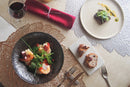 クリスマスお皿24cm金結晶高台とちり8寸深皿ゴールドブロンズ洋食和食ディナーレストラン丸