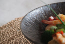 クリスマスお皿24cm金結晶高台とちり8寸深皿ゴールドブロンズ洋食和食ディナーレストラン丸