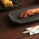長皿塗壁炭火黒29cm付出皿刺身皿卵焼きだし巻きだし巻き卵和食器黒質感前菜寿司皿お皿食器長い日本製美濃焼