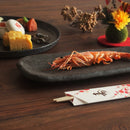 長皿塗壁炭火黒29cm付出皿刺身皿卵焼きだし巻きだし巻き卵和食器黒質感前菜寿司皿お皿食器長い日本製美濃焼