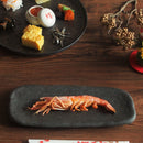 長皿塗壁炭火黒29cm付出皿刺身皿卵焼きだし巻きだし巻き卵和食器黒質感前菜寿司皿お皿食器長い日本製美濃焼