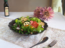 煌惑?kouwa?花型24cmボウルゴールドブロンズキラキラ深ボウル盛り鉢花フラワー食器業務用インスタ映えレストランイタリアンフレンチ日本製