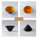 菊型11cm楕円鉢小鉢鉢菊花型ゴールド金シルバー銀ブラック黒オシャレおしゃれかっこいい和食料亭高級感美濃焼日本製