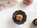 煌惑?kouwa?16cm花型高台プレートゴールドブロンズキラキラ高台プレート皿花フラワー食器業務用インスタ映えレストラン日本製