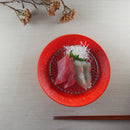 向付赤とちり刺身鉢丸皿中鉢煮物鉢食器和食器和風割烹刺身和食日本料理平鉢小鉢高台おしゃれ高級
