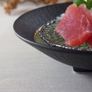 向付渕黒金線グリーンとちり刺身鉢丸皿中鉢煮物鉢食器和食器和風割烹刺身和食日本料理平鉢小鉢高台おしゃれ高級