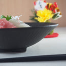 向付渕黒金線グリーンとちり刺身鉢丸皿中鉢煮物鉢食器和食器和風割烹刺身和食日本料理平鉢小鉢高台おしゃれ高級