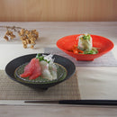 向付赤とちり刺身鉢丸皿中鉢煮物鉢食器和食器和風割烹刺身和食日本料理平鉢小鉢高台おしゃれ高級