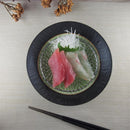 向付渕黒金線グリーンとちり刺身鉢丸皿中鉢煮物鉢食器和食器和風割烹刺身和食日本料理平鉢小鉢高台おしゃれ高級