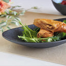 Zelezoジェラゾ23cmオーバルディッシュオーバル楕円皿楕円皿長皿ブラックシルバー高級感おしゃれかっこいいエレガント輝くラメキラキラカフェレストラン食洗機対応キッチン用品食器業務用