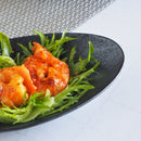 Zelezoジェラゾ23cmオーバルディッシュオーバル楕円皿楕円皿長皿ブラックシルバー高級感おしゃれかっこいいエレガント輝くラメキラキラカフェレストラン食洗機対応キッチン用品食器業務用