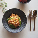 Zelezoジェラゾレリーフ20cmディープディッシュ皿深皿鉢深鉢ブラックシルバー高級感おしゃれかっこいいエレガント輝くラメキラキラカフェレストラン食洗機対応キッチン用品食器業務用