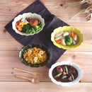 HANAオーバルボウル21cm鉢ボウル深鉢深皿オーバル楕円花型花華はなベージュ織部緑色緑グリーン黄色黄イエロー白ホワイトカレーシチューおしゃれかわいい可愛い日本製