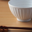 ホワイトパールしのぎ11.5cm飯碗お茶碗おちゃわんご飯茶碗ご飯ごはんしのぎ模様ホワイト白おしゃれシンプルモダンカジュアル食洗機対応持ちやすい家族和食器ちゃわん日本製