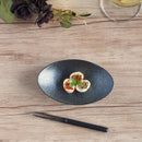 Zelezoジェラゾ13cmオーバルディッシュオーバル楕円皿楕円皿小皿ブラックシルバー高級感おしゃれかっこいいエレガント輝くカフェレストラン食洗機対応キッチン用品食器業務用