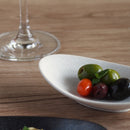 Albaアルバ13cmオーバルディッシュオーバル楕円皿楕円皿小皿ホワイト白高級感おしゃれかっこいいエレガント輝くカフェレストラン食洗機対応キッチン用品食器業務用