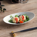 Albaアルバ23cmオーバルディッシュオーバル楕円皿楕円皿長皿ホワイト白高級感おしゃれかっこいいエレガント輝くカフェレストラン食洗機対応キッチン用品食器業務用