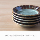 豆皿切立8cm型入25皿薬味皿漬物皿醤油皿しょうゆ皿白青白ホワイト茶ブラウン緑グリーン十草おしゃれ食器和食器和食小皿丸皿おもてなし普段使い