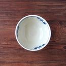 やちむん風デイゴの花茶碗お茶碗ちゃわんおちゃわん飯碗器青藍ブルー茶色ブラウンおしゃれオシャレ食洗機対応食器和食器業務用沖縄琉球デイゴ花かりゆし縁起物華やか賑やかインスタ映え美濃焼