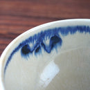 やちむん風デイゴの花茶碗お茶碗ちゃわんおちゃわん飯碗器青藍ブルー茶色ブラウンおしゃれオシャレ食洗機対応食器和食器業務用沖縄琉球デイゴ花かりゆし縁起物華やか賑やかインスタ映え美濃焼