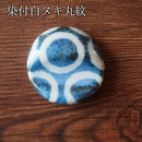 やちむん風はしおき琉球どっとピンク/ブルー/白丸箸置きハシオキ和食器沖縄おしゃれオシャレかわいい美濃焼