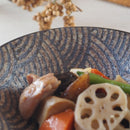 浅鉢5寸アース青海波煮物鉢お浸し平鉢せいがいは和風和食器茶色おしゃれオシャレ伝統柄和柄煮物おうち時間