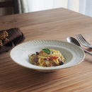 ベネーラ22cmリム浅鉢パスタ皿パスタリム皿リムナチュラルホワイト白ベージュブラウンおしゃれオシャレフレンチイタリアンレストランリストランテ