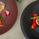 クリスマスクリスタル28ディナープレートブルーレッドディナー皿キラキラメイン皿お皿高級感食器青緑赤グレーおしゃれオシャレハイセンスラメ窯変かっこいいレストランフレンチイタリアン結婚式パーティーコース料理