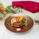 クリスマスクリスタル22cmプレートブルーレッドディナー皿キラキラメイン皿お皿高級感丸皿食器青緑赤グレーおしゃれオシャレハイセンスラメ窯変かっこいいレストランフレンチイタリアン結婚式パーティーコース料理