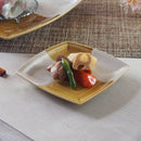 角皿銘々皿市松13cm黄白小和菓子のお皿まんじゅう和菓子正角皿取り皿スクエアいちまつイチマツ黄色イエロー小さい和食器食器皿暖かい白ホワイト白化粧おうち時間お皿