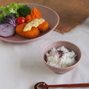 シーヴァ飯碗グレーレッドビーンお茶碗茶碗食器灰色ピンクくすみカラーご飯インスタ映えおしゃれオシャレかわいい美濃焼おうち時間