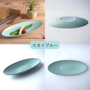 長皿インバリ32cmスリムボード楕円グレー/オリーブ/プラム/スカイブルー楕円皿おしゃれオシャレカフェ灰色グリーン緑パープル紫ブルー青カフェ風