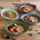 カレー皿インバリカレーボウル24cm楕円グレー/オリーブ/プラム/スカイブルーおしゃれオシャレカフェカレーライスグリーンパープル灰色緑紫青カフェ風オーバルベーカー